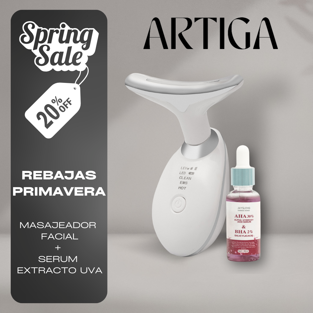 MASAJEADOR FACIAL + SERUM EXTRACTO DE UVA